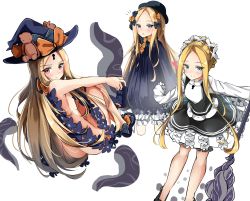 Rule 34 | 1girl, abigail williams (fate), abigail williams (festival outfit) (fate), abigail williams (second ascension) (fate), absurdres, apron, ass, black bow, black dress, black legwear, black skirt, blonde hair, bloomers, blue eyes, blush, bow, butterfly hair ornament, dress, fate/grand order, fate (series), hair bow, hair ornament, hat, heroic spirit chaldea park outfit, highres, key, keyhole, long hair, maid, maid apron, maid headdress, mary janes, moyoron, multiple hair bows, official alternate costume, orange bow, polka dot, polka dot bow, red eyes, shoes, skirt, sleeves past fingers, sleeves past wrists, stuffed animal, stuffed toy, teddy bear, tentacles, topless, underwear, white bow, witch hat