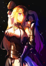 Rule 34 | 2girls, alternate eye color, arm behind head, armor, armored dress, armpits, bare shoulders, black gloves, blonde hair, blush, breasts, chain, closed mouth, collar, dress, dual persona, elbow gloves, fate/grand order, fate (series), freze, gloves, grabbing, grabbing another&#039;s breast, grabbing from behind, head rest, headpiece, highres, jeanne d&#039;arc (fate), jeanne d&#039;arc (ruler) (fate), jeanne d&#039;arc (third ascension) (fate), jeanne d&#039;arc alter (avenger) (fate), jeanne d&#039;arc alter (avenger) (third ascension) (fate), jeanne d&#039;arc alter (fate), large breasts, long hair, multiple girls, open mouth, panties, pauldrons, pink eyes, selfcest, shoulder armor, silver hair, smile, underwear, very long hair, white dress, white panties, yellow eyes, yuri
