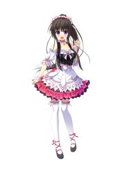 Rule 34 | 1girl, ameto yuki, ankle ribbon, black hair, blush, bow, collar, dress, female focus, frilled skirt, frills, full body, hair bow, hair ornament, hair ribbon, highres, hooksoft, ichinose sora, lace, lace trim, leg ribbon, long hair, looking at viewer, mary janes, official art, ponytail, pure x connect, purple eyes, ribbon, shiny skin, shoes, skirt, smee, solo, standing, straight hair, tagme, thighhighs, transparent background, very long hair, waitress, waitress uniform, white thighhighs, zettai ryouiki