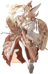 Rule 34 | 1girl, ahoge, amatuki, animal ears, artist name, belt, blue eyes, boots, breasts, bridal veil, cherry blossoms, cleavage, clover, dated, dress, elphelt valentine, fake animal ears, floral print, four-leaf clover, full body, gloves, guilty gear, guilty gear xrd, gun, hairband, holding, holding gun, holding weapon, huge ahoge, japanese clothes, jewelry, kimono, large breasts, looking at viewer, petals, pink hair, rifle, short hair, simple background, solo, spiked hairband, spikes, thigh boots, thighhighs, veil, weapon, white background, white dress, white kimono, white thighhighs, wind, wind lift