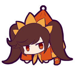 Rule 34 | 1girl, ashley (warioware), black pantyhose, blush, brown hair, chibi, closed mouth, commentary request, dress, full body, long hair, long sleeves, naga u, nintendo, pantyhose, red dress, red eyes, red footwear, shoes, simple background, sleeves past wrists, solo, twintails, warioware, warioware: move it!, white background