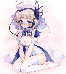Rule 34 | 1girl, absurdres, arcaea, beret, between legs, blonde hair, blue cape, blue eyes, blush, breasts, cape, cleavage, commentary, covered navel, eto (arcaea), facial mark, full body, hair ornament, hand between legs, hat, headset, heart, highres, large breasts, long hair, looking at viewer, medium breasts, multicolored cape, multicolored clothes, no shoes, nose blush, old school swimsuit, one-piece swimsuit, revision, school swimsuit, sidelocks, sitting, solo, star (symbol), swimsuit, symbol-only commentary, tandohark, thighhighs, wariza, wet, wet clothes, wet hair, wet swimsuit, white cape, white hat, white one-piece swimsuit, white school swimsuit, white thighhighs