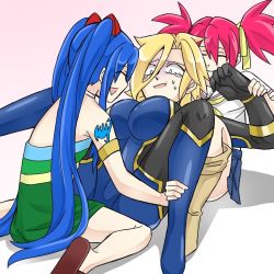 Rule 34 | 3girls, blonde hair, breasts, dimaria yesta, fairy tail, large breasts, multiple girls, sheria blendy, twintails, wendy marvell