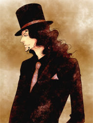 Rule 34 | 1boy, black hair, enies lobby, facial hair, goatee, hat, male focus, one piece, profile, rob lucci, solo, top hat