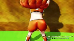 Rule 34 | 1girl, 3d, against wall, animated, ass, ass shake, brown hair, close-up, come hither, from behind, highres, legs, mario (series), midriff, nintendo, princess daisy, short hair, shorts, soccer uniform, solo, sportswear, super mario strikers, tagme, thighs, twerking, video, virtuablueam2