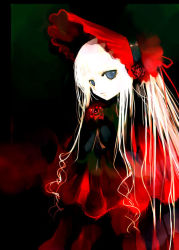 Rule 34 | 00s, blonde hair, blue eyes, frown, goth fashion, kei (keigarou), long hair, red theme, rozen maiden, shinku