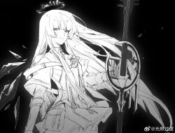Rule 34 | 1girl, arknights, artist name, ascot, belt, belt buckle, belt pouch, blunt bangs, breasts, broken halo, buckle, cello, chinese commentary, chinese text, closed mouth, collared jacket, commentary request, cowboy shot, dark halo, detached wings, energy wings, floating hair, from side, gloves, greyscale, guangzhao guodu, halo, hand out of frame, hand up, hatching (texture), high contrast, highres, hime cut, holding, holding instrument, holding violin, instrument, jacket, layered sleeves, light particles, light smile, linear hatching, long hair, long sleeves, looking at viewer, looking to the side, miniskirt, mole, mole under eye, monochrome, outer glow, pleated skirt, pouch, shirt, short over long sleeves, short sleeved jacket, short sleeves, sidelocks, sketch, skirt, small breasts, solo, thighhighs, variant set, very long hair, violin, virtuosa (arknights), watermark, weibo logo, weibo username, wide sleeves, wing collar, wings, zettai ryouiki