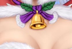 Rule 34 | 1girl, bad id, bad pixiv id, bell, breasts, capelet, cleavage, close-up, haku (p&amp;d), lowres, puzzle &amp; dragons, solo, tenyoshi (briansept)
