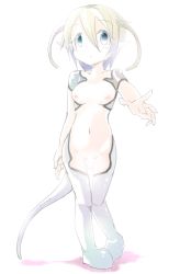 Rule 34 | 1futa, bad id, bad pixiv id, breasts, censored, frfr, futanari, hair between eyes, horns, monster girl, nipples, original, penis, pointless censoring, simple background, sketch, small breasts, solo, standing, tail, testicles, white background