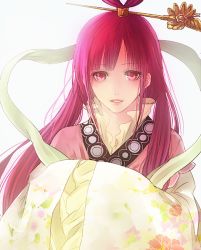 Rule 34 | 1girl, bad id, bad pixiv id, chinese clothes, hair down, hair ornament, hair stick, hanfu, kanameyura, long hair, magi the labyrinth of magic, red eyes, red hair, ren kougyoku, sleeves past wrists, wide sleeves