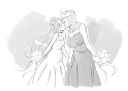 Rule 34 | 2girls, age difference, bare arms, bare shoulders, blush, bouquet, bow, breasts, caracol, choker, closed eyes, feet out of frame, flower, greyscale, hair bow, holding hands, incest, kiss, long hair, medium breasts, monochrome, mother and daughter, multiple girls, pregnant, queen, queen grimhilde, small breasts, snow white, snow white and the seven dwarfs, standing, tagme, very long hair, wife and wife, yuri
