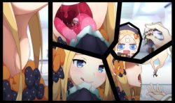Rule 34 | 2girls, 3girls, :p, abigail williams (fate), absurdres, anger vein, angry, black bow, blonde hair, bow, chibi, comic, detached sleeves, fate/grand order, fate (series), female focus, fujimaru ritsuka (female), hair bow, highres, inside creature, jitome, kama (fate), mini person, minigirl, multiple girls, open mouth, orange bow, sachi-san, silent comic, size difference, smile, swallowing, teeth, throat bulge, tongue, tongue out, upper teeth only, uvula, vore, white hair