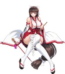 Rule 34 | 1girl, :p, bow, breasts, brown hair, detached sleeves, full body, game cg, gohei, hair bow, hair ribbon, hakama, hakama short skirt, hakama skirt, heart, heart-shaped pupils, highres, hime cut, hip vent, japanese clothes, jewelry, kimono, large breasts, last origin, licking lips, long hair, looking at viewer, low-tied long hair, magatama, magatama necklace, miko, necklace, official alternate costume, official art, purple eyes, red hakama, ribbon, ribbon-trimmed sleeves, ribbon trim, shirayuri (last origin), simple background, sitting, skirt, smile, solo, symbol-shaped pupils, tabi, taesi, thighhighs, thighs, tongue, tongue out, transparent background, very long hair, white kimono, white thighhighs, wide sleeves