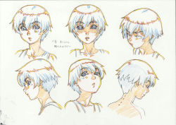Rule 34 | 1boy, character sheet, collarbone, color trace, closed eyes, male focus, natsuyasumi., official art, production art, short hair, solo, translation request, yuu (natsuyasumi.)