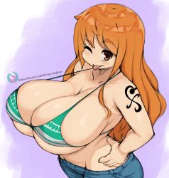 Rule 34 | 1girl, absurdres, breasts, highres, huge breasts, large breasts, nami (one piece), neo hajime, one piece, tagme