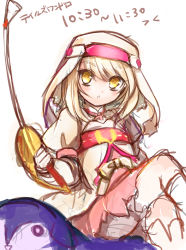 Rule 34 | 1girl, alice (tales), blonde hair, bloomers, boots, hat, highres, jacket, long hair, open mouth, ribbon, riding crop, tales of (series), tales of symphonia, tales of symphonia: dawn of the new world, underwear, veil, weapon, yellow eyes
