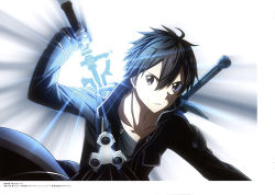 Rule 34 | 1boy, absurdres, artist request, black cape, black dress, black eyes, black hair, cape, dress, highres, holding, holding sword, holding weapon, kirito, looking at viewer, short hair, sword, sword art online, sword art online: alicization, weapon