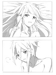 Rule 34 | 2girls, 2koma, ange (princess principal), artist request, bed, collarbone, comic, couple, eye contact, greyscale, hand on another&#039;s cheek, hand on another&#039;s face, implied sex, long hair, looking at another, monochrome, multiple girls, nude, princess (princess principal), princess principal, short hair, yuri