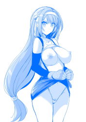 Rule 34 | &gt;:(, 1girl, bare shoulders, blue theme, breasts, closed mouth, clothes lift, cosplay, cowboy shot, elbow gloves, female pubic hair, final fantasy, final fantasy vii, fingerless gloves, gloves, hair between eyes, hair intakes, hair ribbon, haruhisky, highres, large breasts, lifting own clothes, long hair, looking at viewer, low-tied long hair, monochrome, navel, nipples, panties, pubic hair, pubic hair peek, ribbon, serious, shirt lift, simple background, skirt, skirt lift, sleeveless, solo, standing, suspender skirt, suspenders, suzumiya haruhi, suzumiya haruhi no yuuutsu, tank top, thighs, tifa lockhart, tifa lockhart (cosplay), underwear, v-shaped eyebrows, very long hair, white background