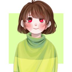 Rule 34 | 1girl, animated, animated gif, artist request, brown hair, chara (undertale), looking at viewer, lowres, red eyes, undertale