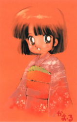 Rule 34 | japanese clothes, kazuhiko suzuki, kimono, painting (action), short hair, smile