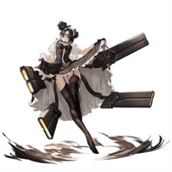 Rule 34 | 1girl, agent (girls&#039; frontline), artist request, black dress, black footwear, black gloves, black hair, boots, breasts, brown thighhighs, cable, check artist, clothes lift, curtsey, dot triangle, double bun, dress, energy gun, garter belt, garter straps, girls&#039; frontline, gloves, hair bun, hair over one eye, head tilt, high collar, high heel boots, high heels, highres, infukun, knee up, lace, lace-trimmed legwear, lace trim, legs, long legs, looking at viewer, maid, maid headdress, mechanical arms, medium breasts, official art, parted lips, plantar flexion, sangvis ferri, short sleeves, skirt, skirt lift, solo, stepping, thigh boots, thighhighs, thighs, transparent background, weapon, yellow eyes