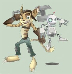 Rule 34 | clank, no humans, non-humanoid robot, ratchet &amp; clank, ratchet (ratchet &amp; clank), robot, sanya, tagme