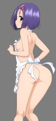 Rule 34 | 10s, absurdres, apron, ass, cleft of venus, highres, naked apron, pussy, sairenji haruna, shige (moe-ren.net), to love-ru, to love-ru darkness, transparent background, uncensored