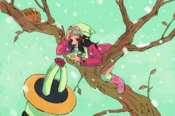 Rule 34 | 1girl, :d, bad id, bad pixiv id, bare tree, black hair, boots, coat, creatures (company), dawn (pokemon), flower, game freak, gen 2 pokemon, gen 4 pokemon, hair ornament, hat, in tree, legendary pokemon, long hair, long sleeves, nintendo, open mouth, pink coat, pink flower, pink footwear, pokemon, pokemon (creature), pokemon dppt, pokemon platinum, regigigas, scarf, smile, snow, snowing, swinub, tanbo-san, tree, white hat, white scarf