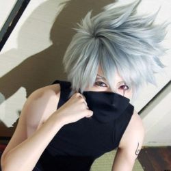 Rule 34 | cosplay, cosplay photo, covered mouth, fk, grey hair, hatake kakashi, hatake kakashi (cosplay), heterochromia, male focus, mask, naruto, naruto (series), photo (medium), scar, shoulder tattoo, solo, spiked hair, studios, tagme, tank top, tattoo, third-party source