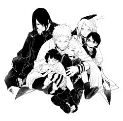Rule 34 | 10s, 3boys, 3girls, aged up, amputee, blush, boruto: naruto next generations, brother and sister, cape, cloak, facial mark, family, father and daughter, father and son, forehead mark, glasses, greyscale, hair over one eye, happy, haruno sakura, hug, husband and wife, koshi anko, monochrome, mother and daughter, multiple boys, multiple girls, naruto, naruto (series), siblings, sitting, sitting on lap, sitting on person, smile, spiked hair, uchiha sarada, uchiha sasuke, uzumaki boruto, uzumaki himawari, uzumaki naruto, whisker markings, whiskers