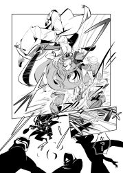 Rule 34 | anger vein, assassin&#039;s creed (series), axe, comic, fifiruu, frying pan, greyscale, hong meiling, monochrome, silhouette, sword, touhou, translation request, weapon