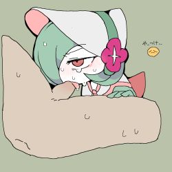 Rule 34 | 1girl, blush, bob cut, bonnet, capelet, clothed female nude male, clothed pokemon, colored skin, completely nude, creatures (company), emoji, erection, fellatio, flat color, flower, game freak, gardevoir, gardevoir (fashionable), gen 3 pokemon, green background, green hair, green skin, hair over one eye, half-closed eyes, hand on another&#039;s thigh, hand up, hat, hat flower, highres, japanese text, multicolored skin, nintendo, nose blush, nude, one eye covered, open mouth, oral, penis, pink trim, pokemon, pokemon (creature), pokemon unite, red eyes, red flower, saliva, short hair, simple background, sketch, solo focus, sweat, tears, tongue, tongue out, translation request, two-tone skin, upper body, white capelet, white headwear, white skin, yamada (pixiv 24040206)