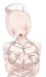Rule 34 | 1girl, breasts, bubble head nurse, female focus, gloves, himamushi nyuudou, large breasts, monster girl, silent hill, solo