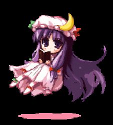 Rule 34 | animated, animated gif, book, female focus, full body, lowres, patchouli knowledge, pixel art, shin (new), solo, touhou, transparent background