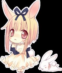 Rule 34 | animal ears, chibi, hinayuki usa, lowres, original, rabbit, rabbit ears, solo, tail, transparent background