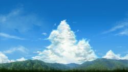 Rule 34 | aki (aki k6), cloud, day, grass, mountainous horizon, no humans, original, outdoors, scenery