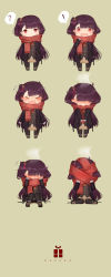 Rule 34 | !, &gt; &lt;, 1girl, ?, absurdres, biting, biting clothes, blush, box, character name, chibi, closed eyes, coat, commentary request, covering face, embarrassed, enpera, fang, full-face blush, gift, gift box, girls&#039; frontline, gloves, hair ornament, highres, long hair, official alternate costume, oka ball, pantyhose, pointing, pointing at self, progression, red eyes, scarf, scarf on head, side ponytail, simple background, sitting, skirt, speech bubble, steam, sweatdrop, wa2000 (date in the snow) (girls&#039; frontline), wa2000 (girls&#039; frontline), wariza