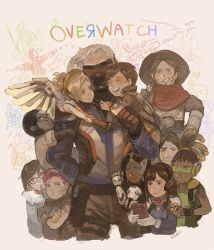 Rule 34 | 5boys, 6+girls, aged down, black hair, brown hair, cassidy (overwatch), child, coat, cowboy hat, crayon, d.va (overwatch), dark-skinned female, dark-skinned male, dark skin, drawing, drawing on another&#039;s face, everyone, facial mark, fatherly, game boy, game boy (original), glasses, gloves, gorilla, grin, handheld game console, hanzo (overwatch), hat, headphones, hiero, hug, jacket, long hair, lucio (overwatch), mask, mechanical wings, mei (overwatch), mercy (overwatch), mouth mask, multiple boys, multiple girls, optionaltitle, overwatch, overwatch 1, pink hair, short hair, smile, soldier: 76 (overwatch), sunglasses, symmetra (overwatch), tracer (overwatch), very short hair, visor, whisker markings, wings, winston (overwatch), zarya (overwatch)