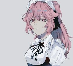 Rule 34 | 1girl, bad id, bad twitter id, chohui94, dress, girls&#039; frontline, maid, maid headdress, ntw-20 (girls&#039; frontline), ntw-20 (the aristocrat experience) (girls&#039; frontline), official alternate costume, open mouth, pink eyes, pink hair, ribbon, solo