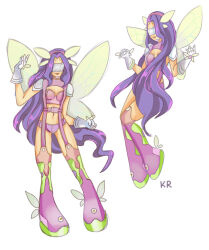 digimon digimon_(creature) digimon_frontier fairimon gloves head_wings highres long_hair mask wings