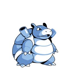Rule 34 | blastoise, blue theme, claws, commentary, creature, creatures (company), english commentary, full body, game freak, gen 1 pokemon, monochrome, nintendo, no humans, pokemon, pokemon (creature), pokemon rgby, pokemon rgby (style), rumwik, signature, simple background, solo, standing, white background