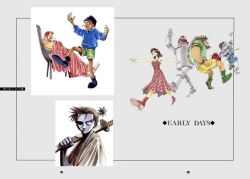Rule 34 | 1boy, 1girl, cowardly lion, dorothy, dorothy gale, dress, glasses, japanese clothes, lion, multiple boys, oda eiichirou, official art, one piece, pinocchio, puppet, ryuuma, scarecrow (twooz), sheath, sheathed, shusui, sleeping, striped clothes, striped dress, sword, the wizard of oz, tin man, walking, wanted!, weapon