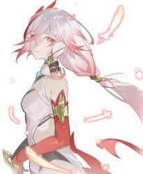 Rule 34 | 1girl, china dress, chinese clothes, dress, elbow gloves, feathers, fu hua, fu hua (phoenix), gloves, highres, honkai (series), honkai impact 3rd, looking at viewer, multicolored hair, red eyes, ryein, solo, streaked hair, turquoise (gemstone)
