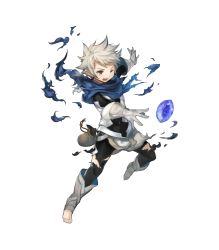 Rule 34 | 1boy, armor, bandana, barefoot, brown eyes, child, fire emblem, fire emblem fates, fire emblem heroes, full body, gem, gloves, grey hair, highres, kana (fire emblem), kana (male) (fire emblem), kawasumi mahiro, male focus, nintendo, official art, one eye closed, open mouth, pointy ears, solo, teeth, torn clothes, transparent background