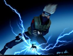 Rule 34 | 1boy, 3d, artist request, blue background, dated, flak jacket, forehead protector, gradient background, hatake kakashi, highres, jacket, lightning, lightning blade, male focus, mask, naruto, naruto (series), realistic, short hair, silver hair, simple background, solo