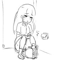 Rule 34 | 1girl, blush, bow, bowtie, door, female focus, full body, greyscale, half-closed eyes, indoors, japanese text, long hair, looking down, miniskirt, monochrome, open mouth, original, panties, panty pull, peeing, pleated skirt, pussy, shoes, short sleeves, sketch, skirt, socks, solo, squat toilet, squatting, sweat, tako238, toilet, toilet paper, toilet use, translation request, uncensored, underwear, wet, wet clothes, wet panties