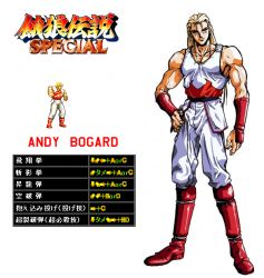 Rule 34 | andy bogard, blonde hair, boots, command list, fatal fury, fatal fury special, game, long hair, muscular, neo geo, snk