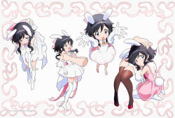 Rule 34 | 1girl, animal ears, bare shoulders, black hair, boots, bow, brooch, closed mouth, commentary, crying, detached collar, disembodied hand, dress, elbow gloves, english commentary, gloves, hair bow, hand on another&#039;s head, jewelry, kaze-hime, knee boots, lap pillow, multiple views, no shoes, original, outstretched arms, pikkorin bunny (kaze-hime), pink dress, pink footwear, purple eyes, rabbit ears, rabbit tail, reaching, reaching towards viewer, seiza, shoes, sitting, sleeveless, sleeveless dress, surprised, tail, tears, thighhighs, watermark, web address, white dress, white footwear, white gloves, white thighhighs