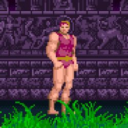 Rule 34 | 1990s (style), 1boy, abs, animated, animated gif, centurion (character), game, juuouki, lowres, muscular, pixel art, power-up, retro artstyle, sega, transformation